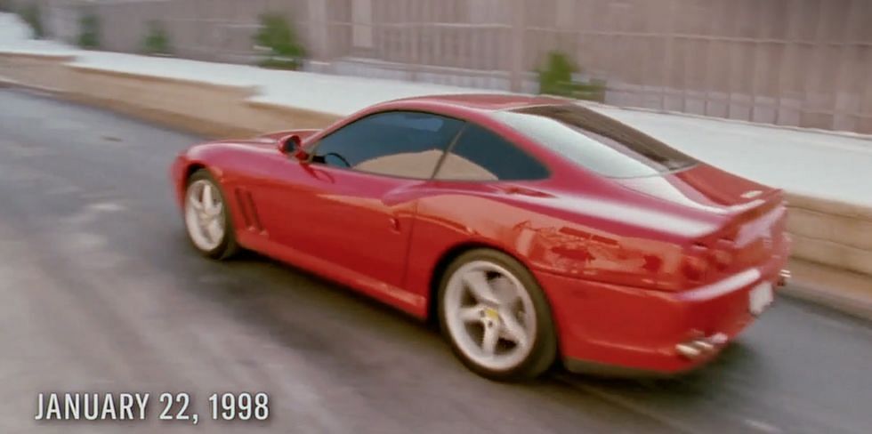 Jordan riding the Ferrari 550 Maranello