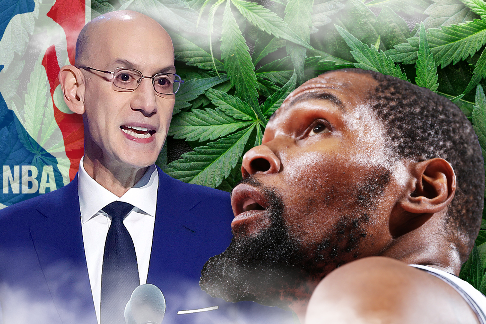 Kevin Durant was stoned when he met with Adam Silver to take weed off NBA  banned list