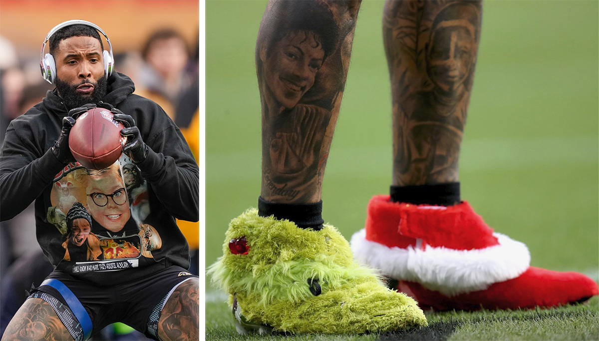 Odell Beckham Jr., Christmas cleats, Dominic Ciambrone. The Surgeon