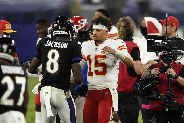 Chiefs QB Patrick Mahoмes on Laмar Jackson: 'He's going to Ƅe the MVP for a  reason' - Yahoo Sports