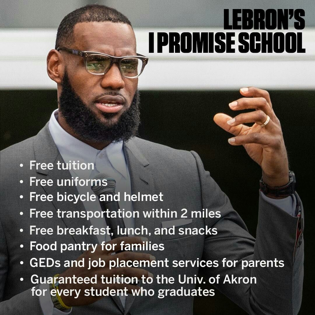 Is Lebron James Promise School Free?