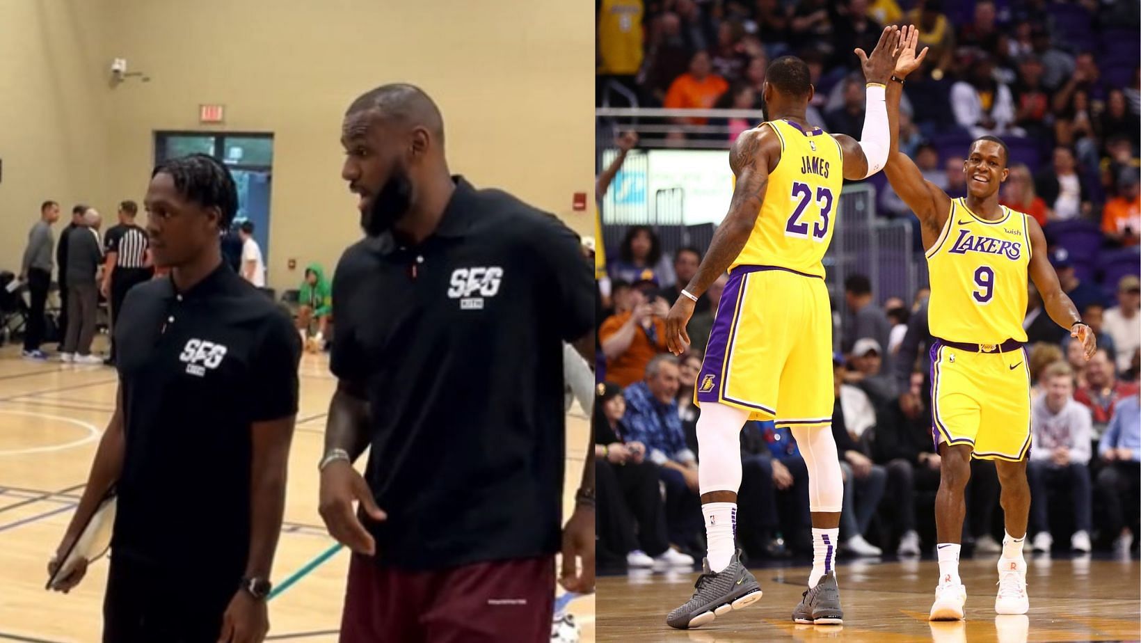 Watch - LeBron James and Rajon Rondo coach Bryce James and Strive for  Greatness at the Nike EYB event