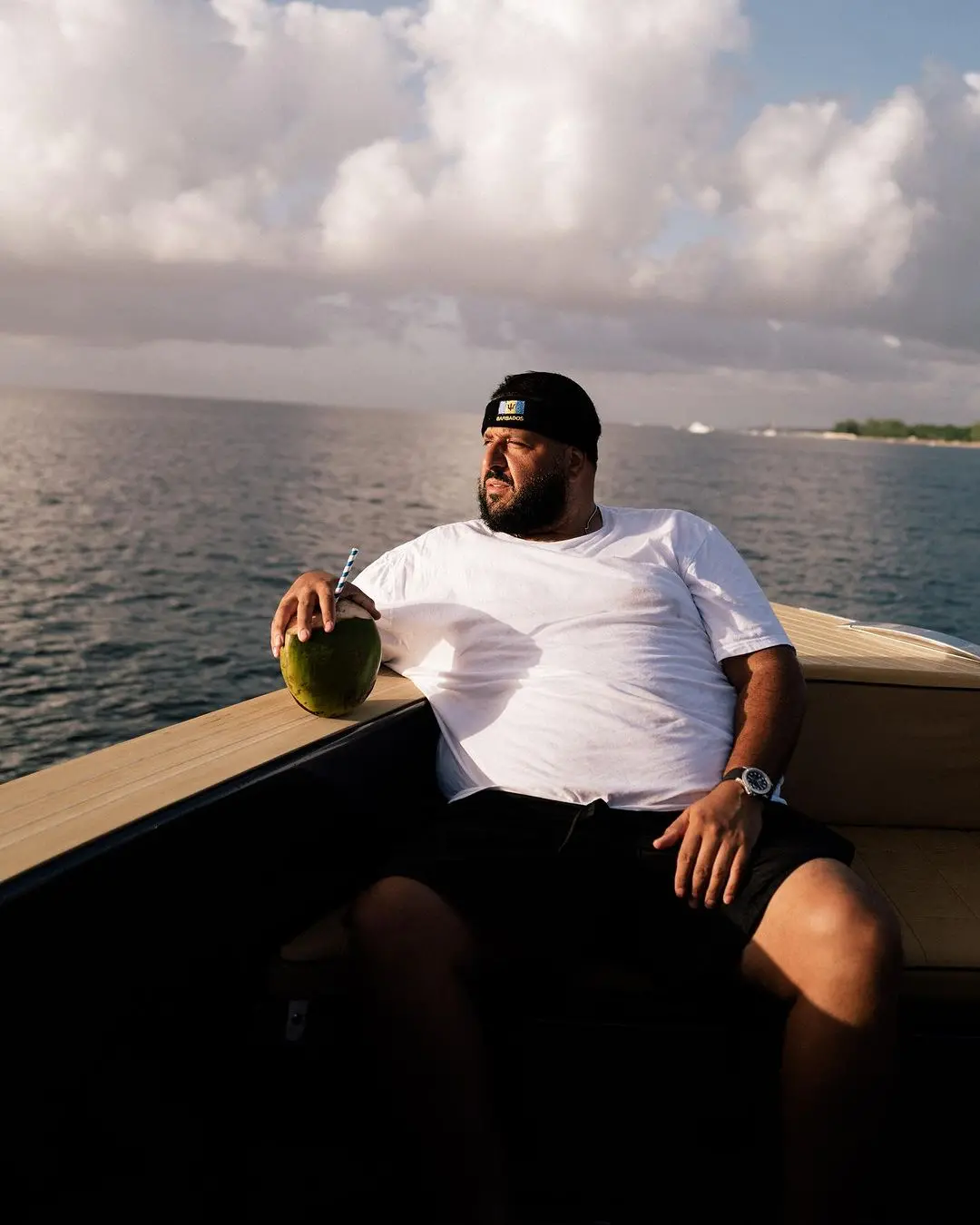 Seaside Serenity: DJ Khaled, Family and Rick Ross Enjoy the Joy of Fresh Coconut Water on a Luxury Cruise